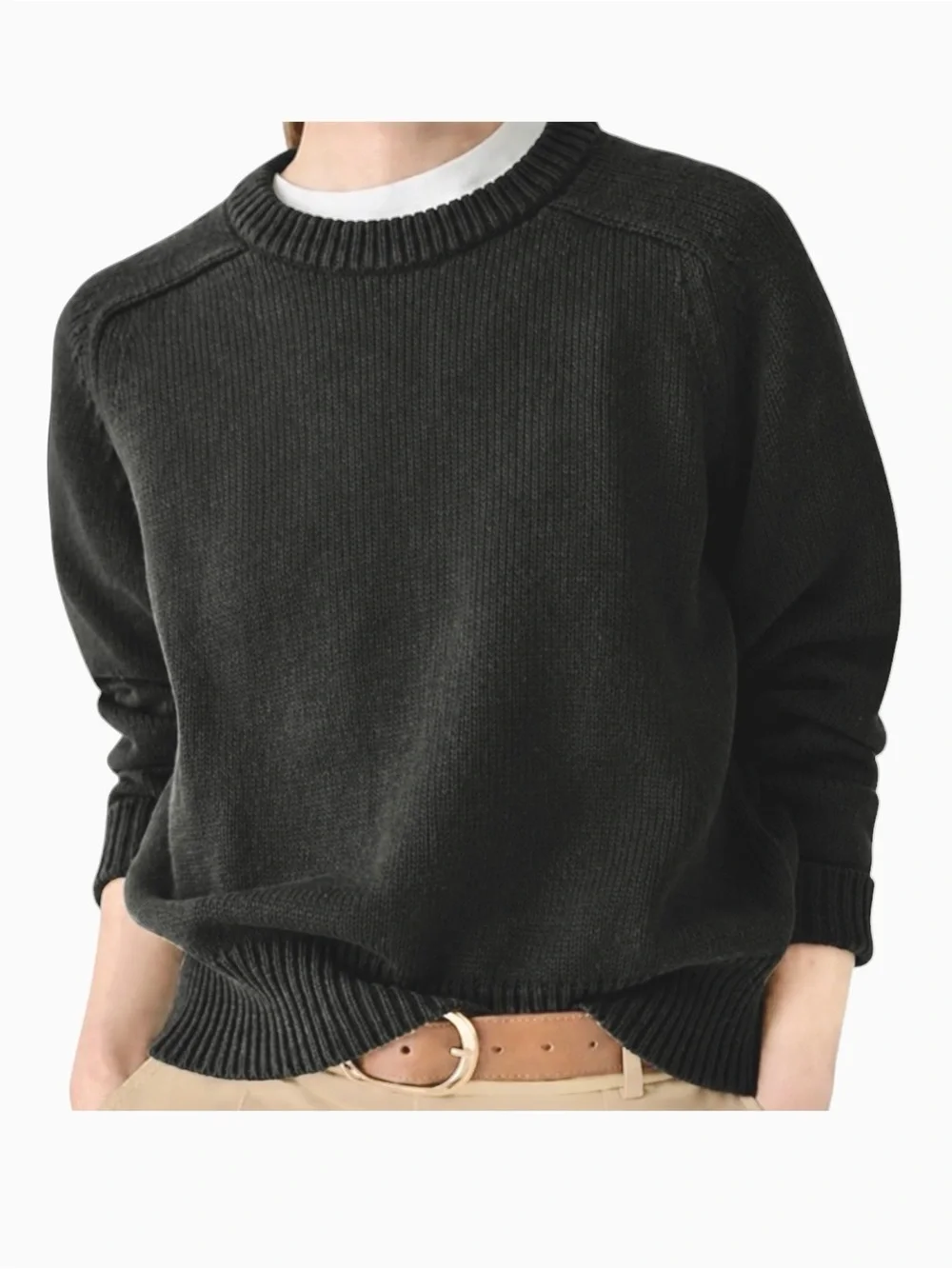 J. Crew Relaxed Pullover Sweater Black Size XL